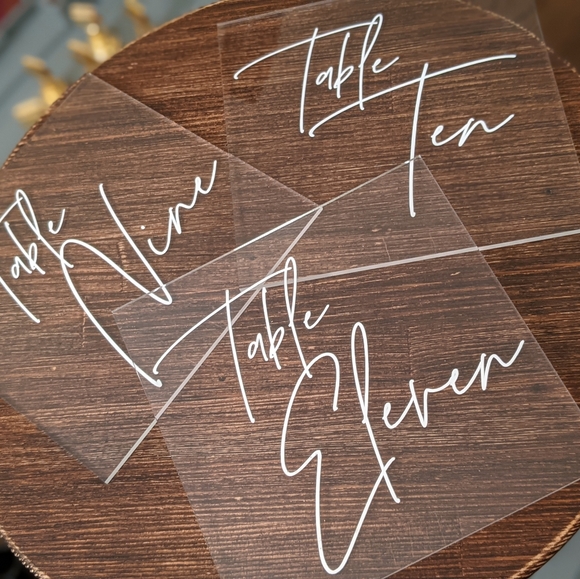 | acrylic table numbers 1-11 | - Picture 8 of 9